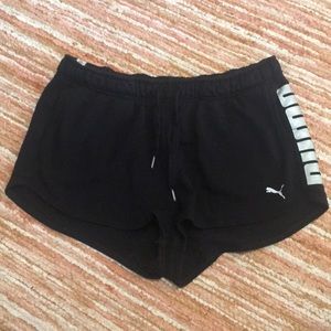 Black puma shorts